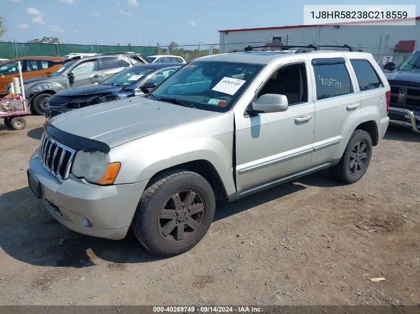 2008 Jeep Grand Cherokee Limited VIN: 1J8HR58238C218559 Lot: 40269749