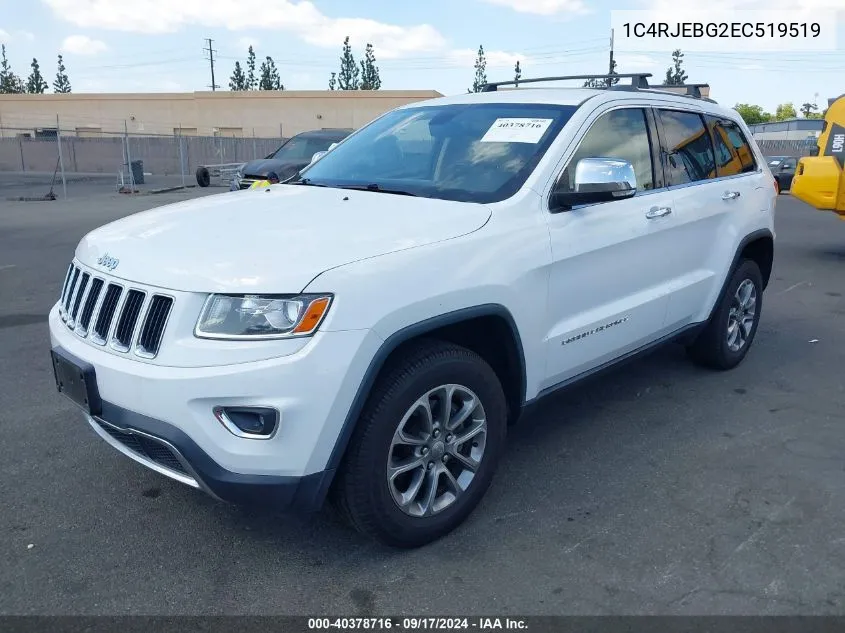 1C4RJEBG2EC519519 2014 Jeep Grand Cherokee Limited