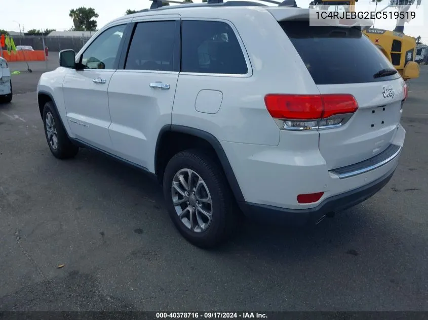 1C4RJEBG2EC519519 2014 Jeep Grand Cherokee Limited