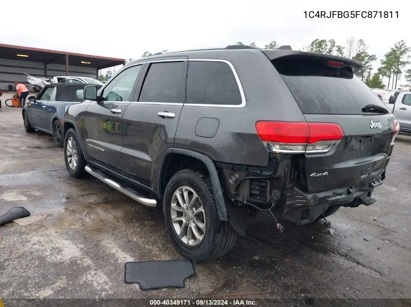 2015 Jeep Grand Cherokee Limited VIN: 1C4RJFBG5FC871811 Lot: 40349171