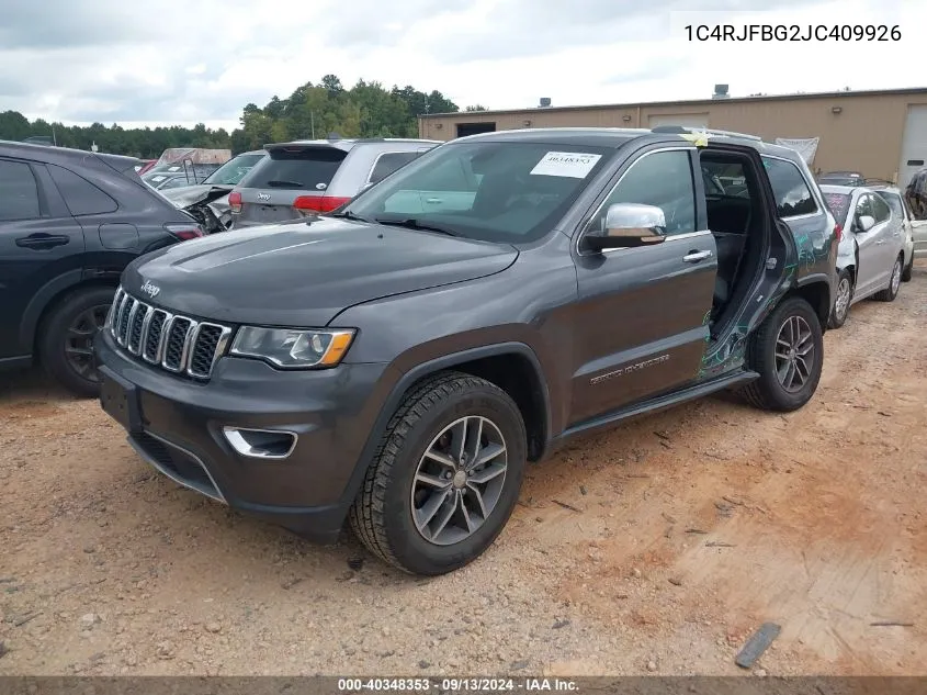 1C4RJFBG2JC409926 2018 Jeep Grand Cherokee Limited 4X4