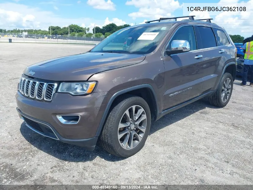 1C4RJFBG6JC362108 2018 Jeep Grand Cherokee Limited 4X4