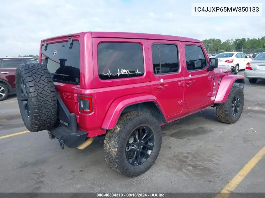 2021 Jeep Wrangler 4Xe Unlimited Sahara 4X4 VIN: 1C4JJXP65MW850133 Lot: 40304319