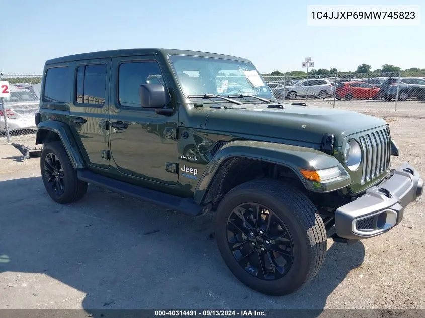 2021 Jeep Wrangler 4Xe Unlimited Sahara 4X4 VIN: 1C4JJXP69MW745823 Lot: 40314491