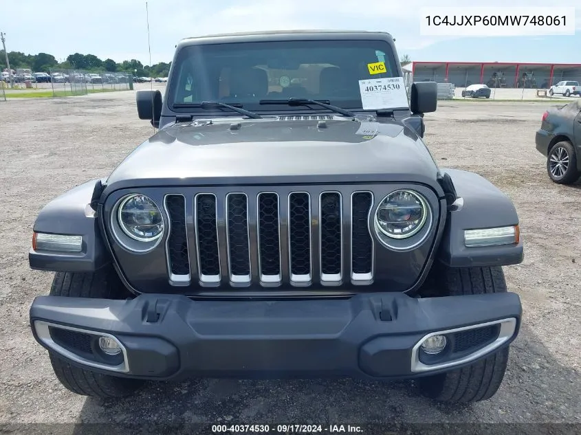 2021 Jeep Wrangler 4Xe Unlimited Sahara 4X4 VIN: 1C4JJXP60MW748061 Lot: 40374530