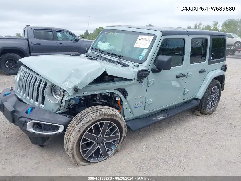 2023 Jeep Wrangler 4Xe Sahara 4X4 VIN: 1C4JJXP67PW689580 Lot: 40199276