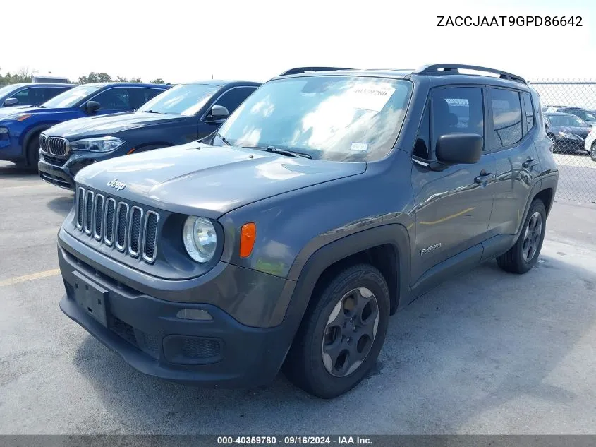 2016 Jeep Renegade Sport VIN: ZACCJAAT9GPD86642 Lot: 40359780