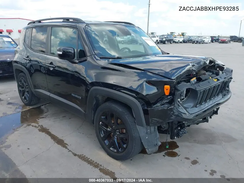 2017 Jeep Renegade Altitude Fwd VIN: ZACCJABBXHPE93285 Lot: 40367033