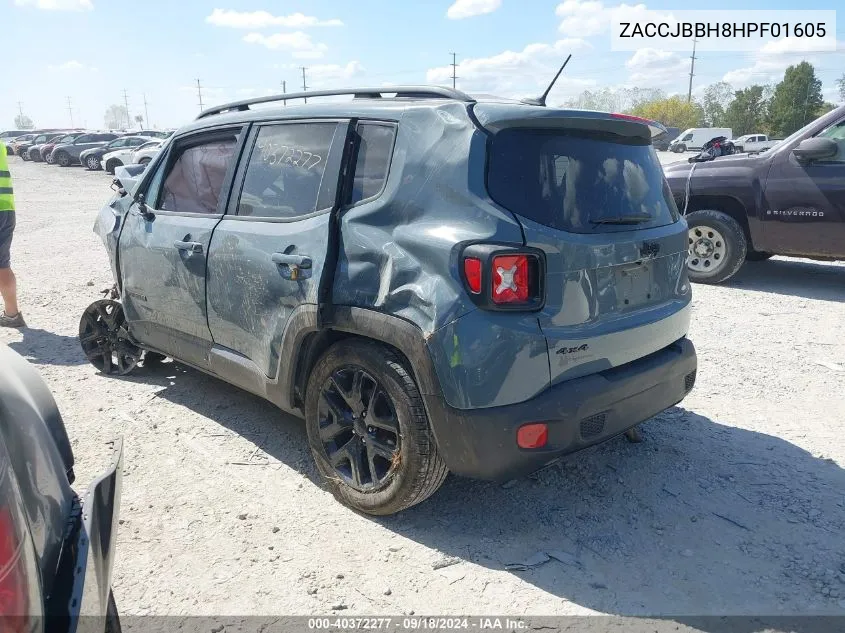 2017 Jeep Renegade Latitude VIN: ZACCJBBH8HPF01605 Lot: 40372277