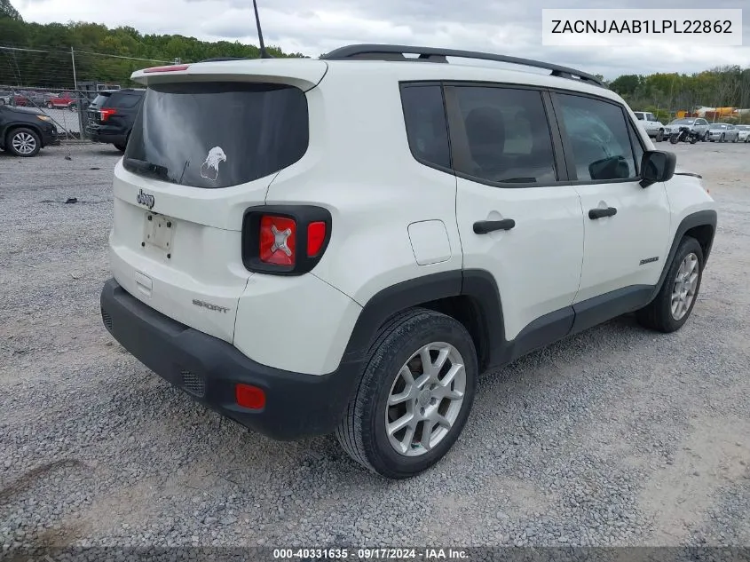 ZACNJAAB1LPL22862 2020 Jeep Renegade Sport Fwd