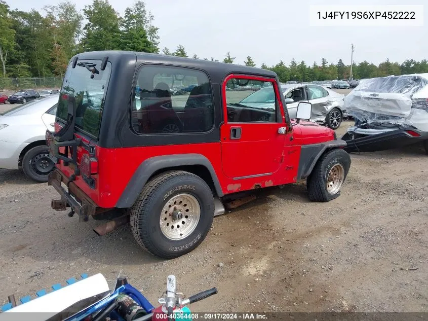 1999 Jeep Wrangler Sport VIN: 1J4FY19S6XP452222 Lot: 40364408