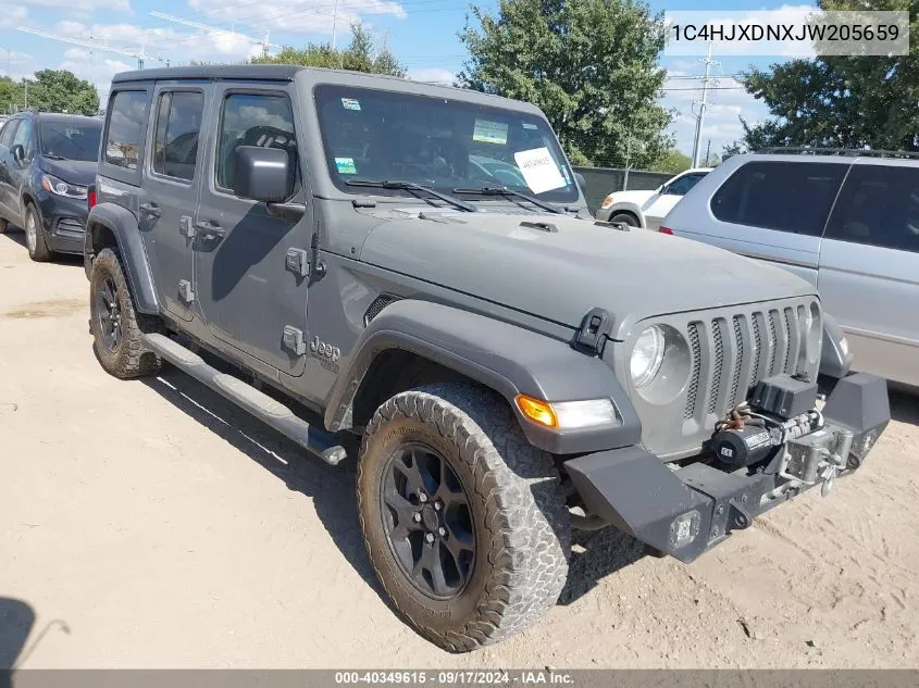 2018 Jeep Wrangler Unlimited Sport S 4X4 VIN: 1C4HJXDNXJW205659 Lot: 40349615