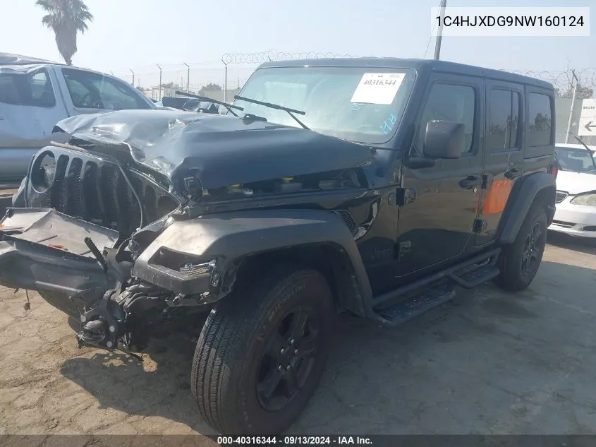 2022 Jeep Wrangler Unlimited Sport S 4X4 VIN: 1C4HJXDG9NW160124 Lot: 40316344