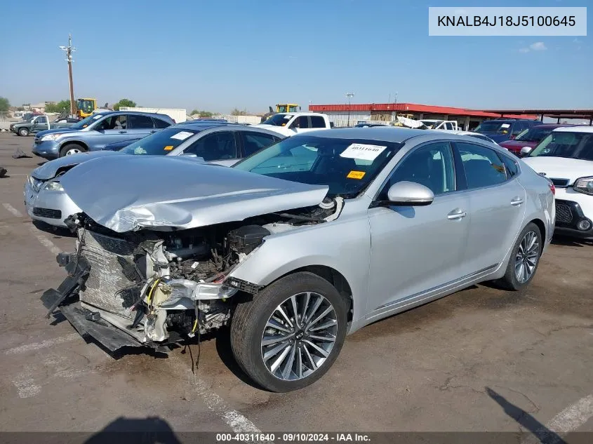 KNALB4J18J5100645 2018 Kia Cadenza Premium