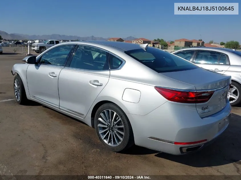 KNALB4J18J5100645 2018 Kia Cadenza Premium