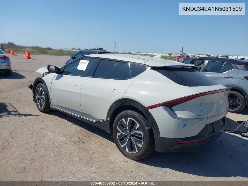 2022 Kia Ev6 Wind VIN: KNDC34LA1N5031509 Lot: 40335932