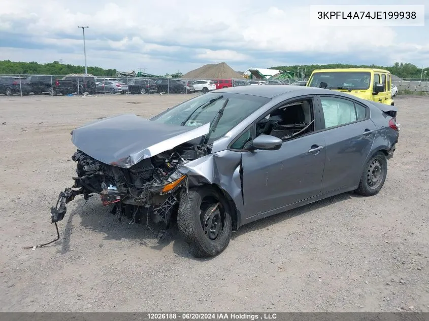 2018 Kia Forte VIN: 3KPFL4A74JE199938 Lot: 12026188