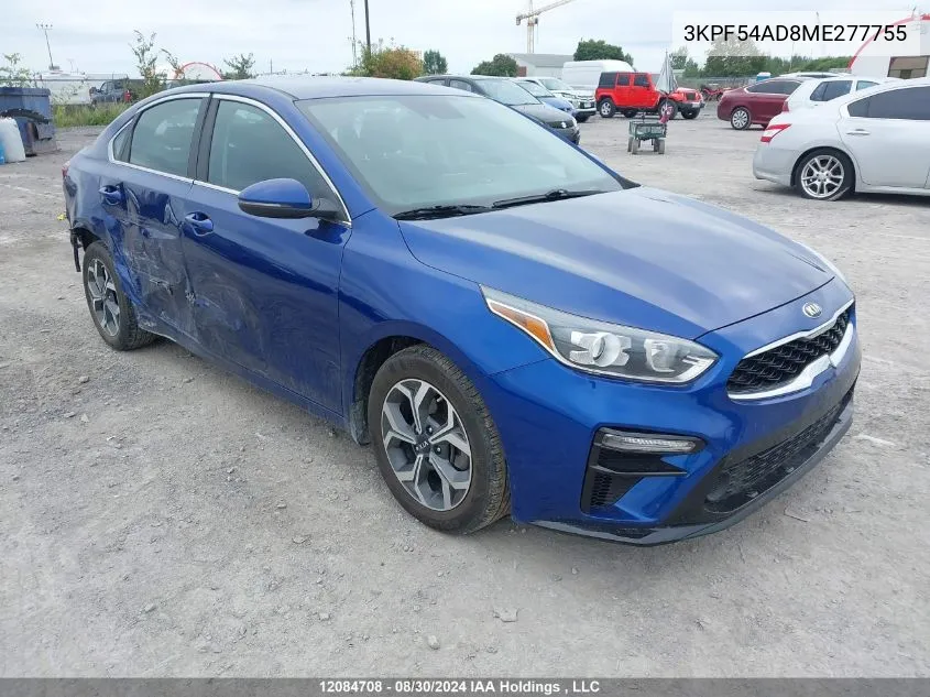 2021 Kia Forte VIN: 3KPF54AD8ME277755 Lot: 12084708