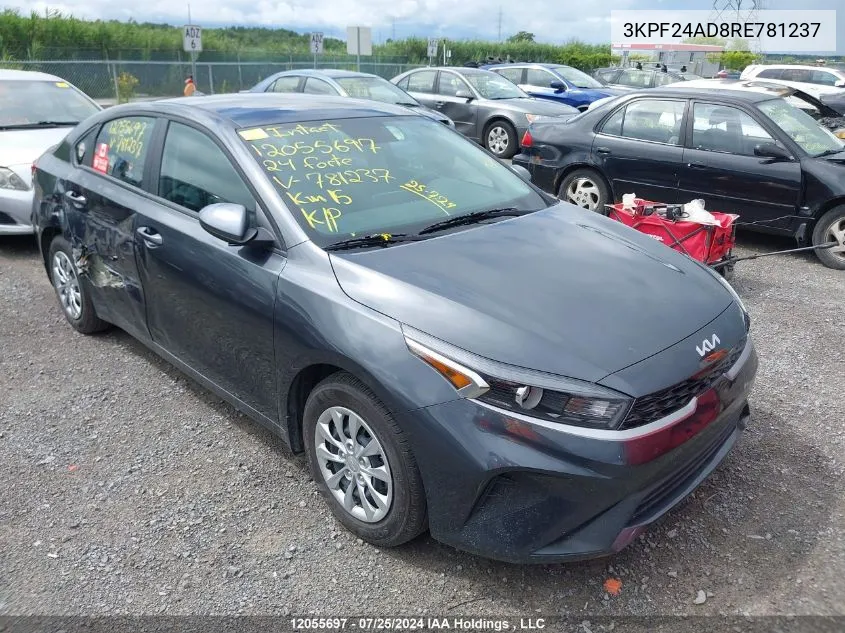 2024 Kia Forte VIN: 3KPF24AD8RE781237 Lot: 12055697