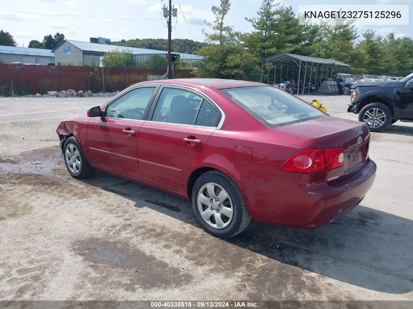 KNAGE123275125296 2007 Kia Optima Lx