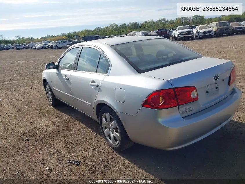 KNAGE123585234854 2008 Kia Optima Lx