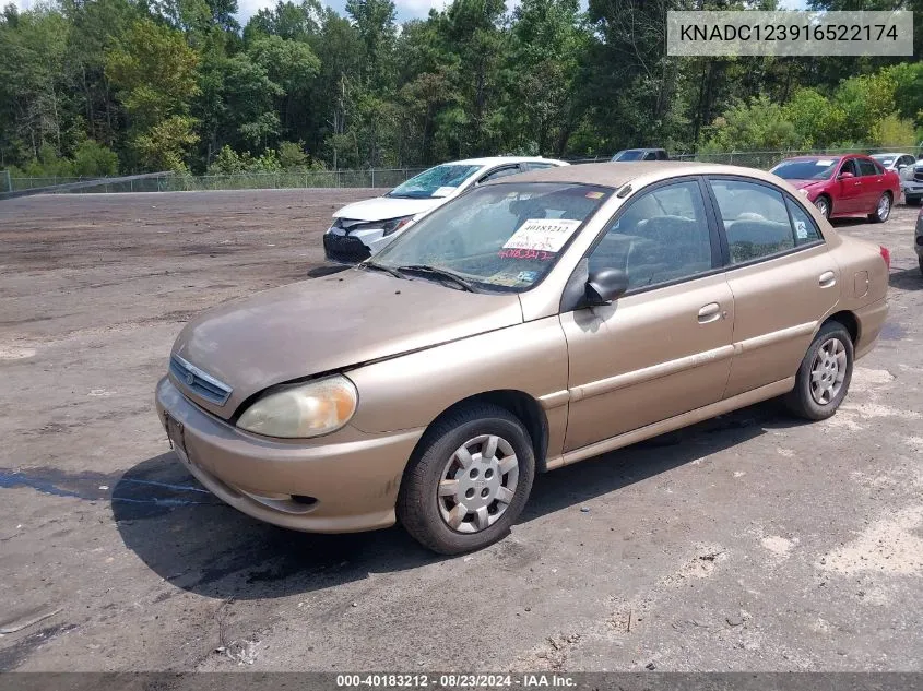 KNADC123916522174 2001 Kia Rio