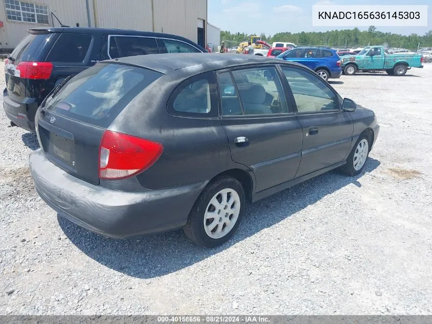 2003 Kia Rio Cinco VIN: KNADC165636145303 Lot: 40158656