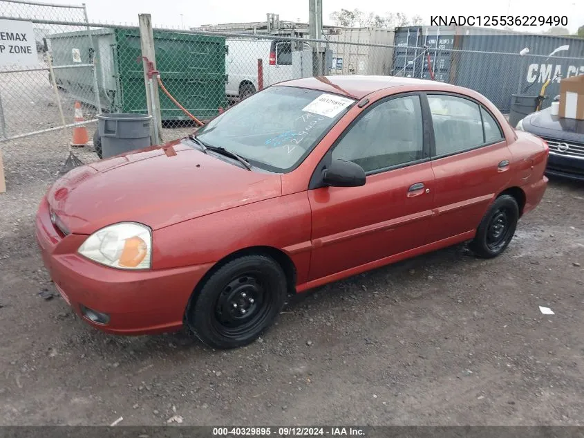 2003 Kia Rio VIN: KNADC125536229490 Lot: 40329895