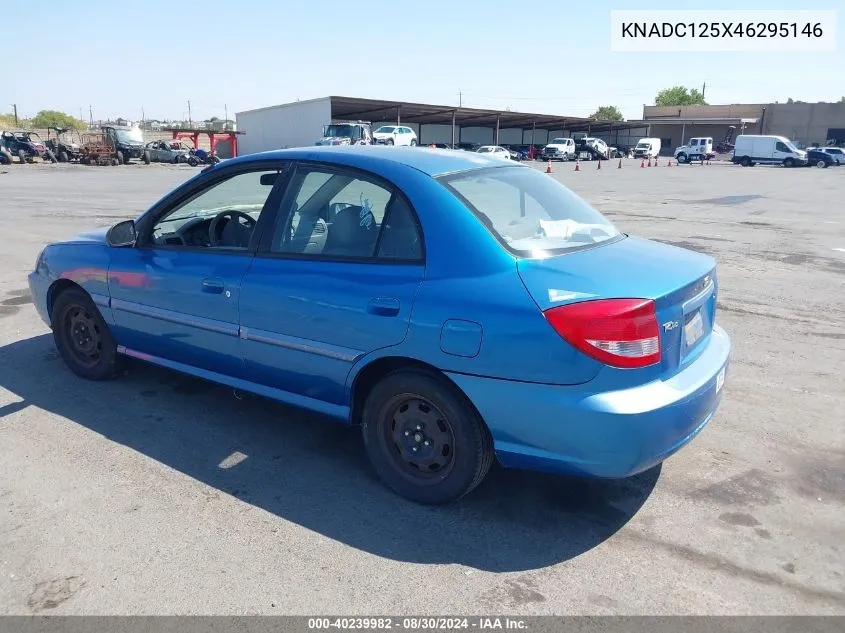 KNADC125X46295146 2004 Kia Rio