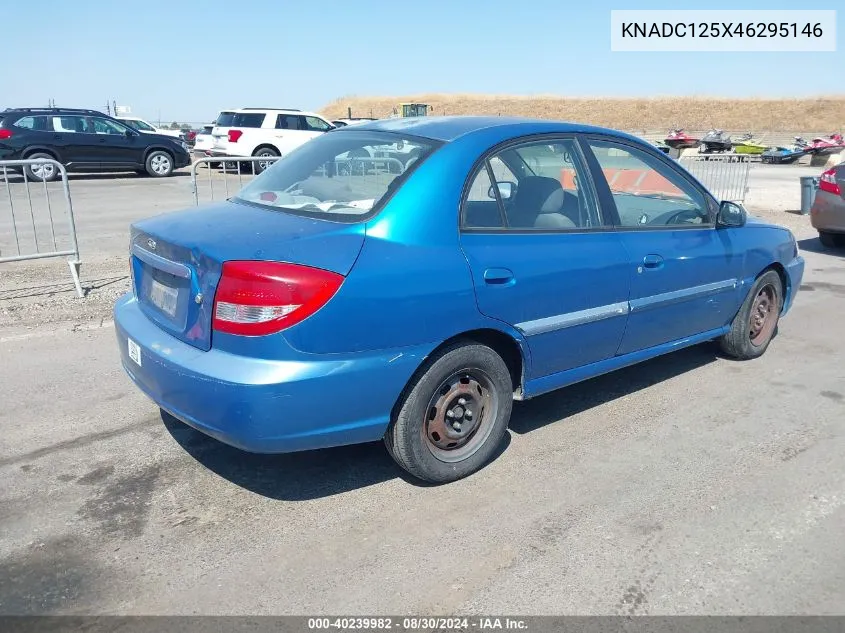 2004 Kia Rio VIN: KNADC125X46295146 Lot: 40239982