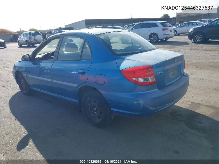 2004 Kia Rio VIN: KNADC125446327637 Lot: 40326083