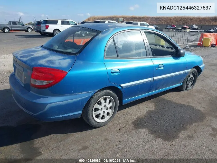 2004 Kia Rio VIN: KNADC125446327637 Lot: 40326083