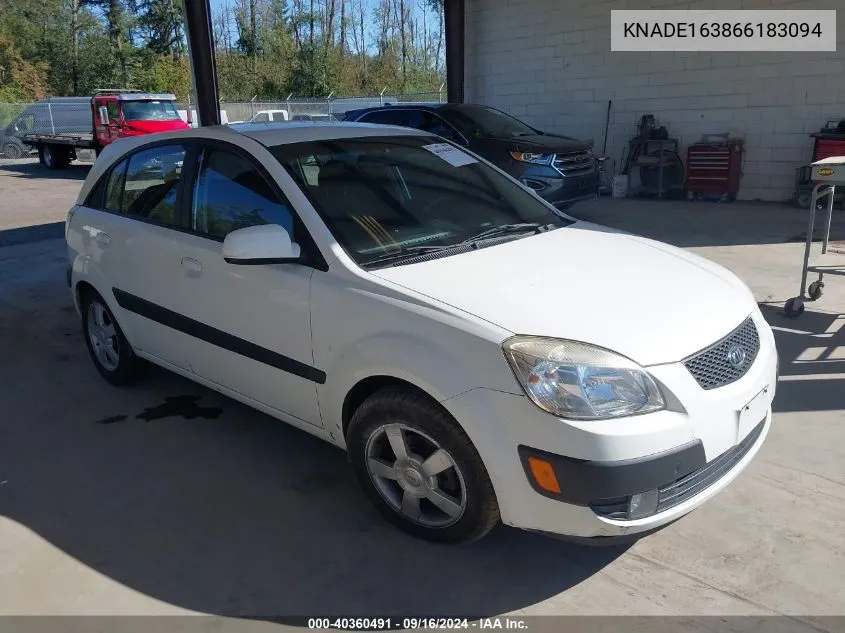 2006 Kia Rio5 Sx VIN: KNADE163866183094 Lot: 40360491