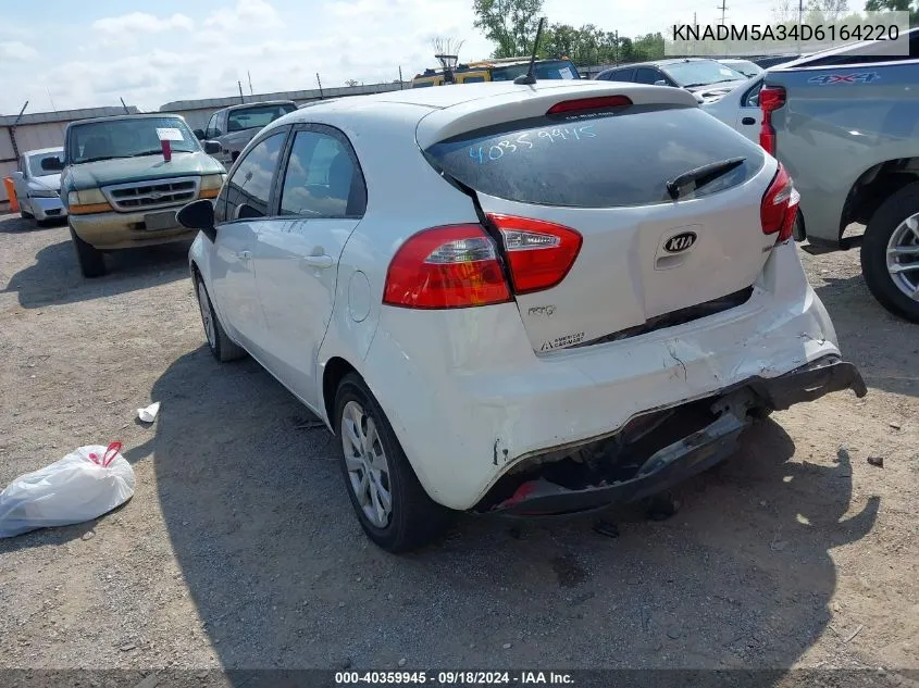 2013 Kia Rio Lx VIN: KNADM5A34D6164220 Lot: 40359945