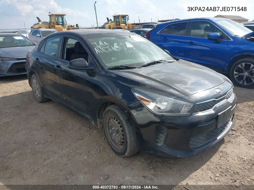 3KPA24AB7JE071548 2018 Kia Rio S