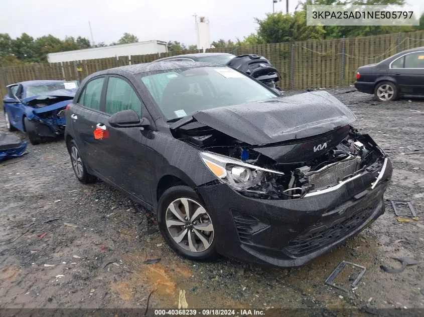 3KPA25AD1NE505797 2022 Kia Rio 5-Door S