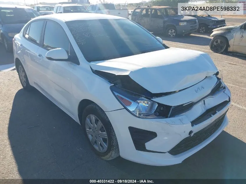 2023 Kia Rio S VIN: 3KPA24AD8PE598332 Lot: 40331422