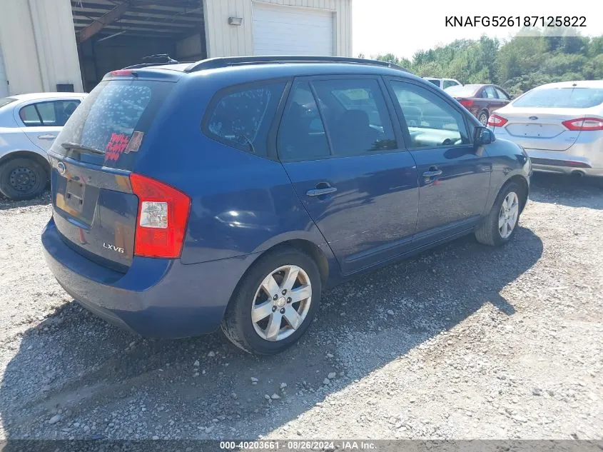 2008 Kia Rondo Lx V6 VIN: KNAFG526187125822 Lot: 40203661