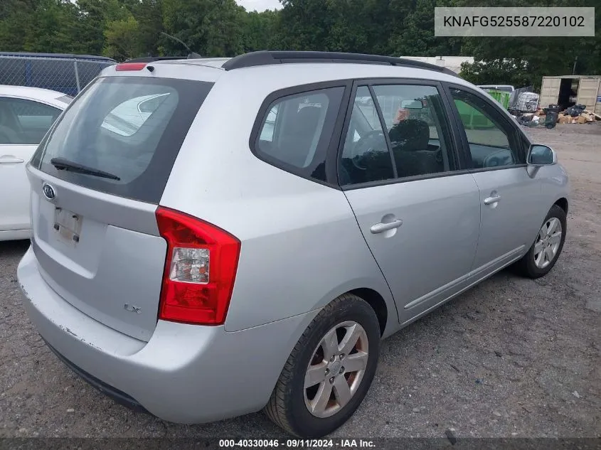 KNAFG525587220102 2008 Kia Rondo Lx