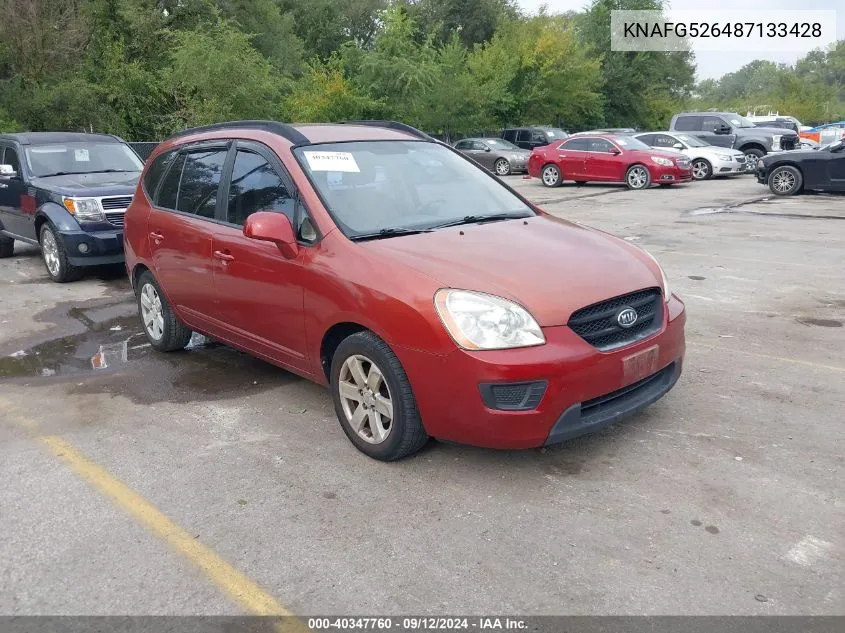 2008 Kia Rondo Lx V6 VIN: KNAFG526487133428 Lot: 40347760