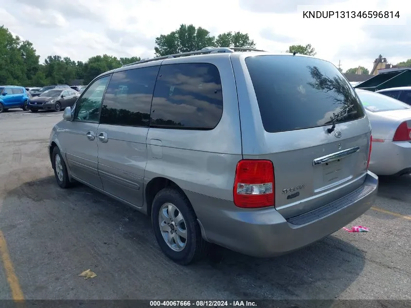 2004 Kia Sedona Ex/Lx VIN: KNDUP131346596814 Lot: 40067666