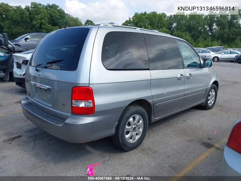 KNDUP131346596814 2004 Kia Sedona Ex/Lx