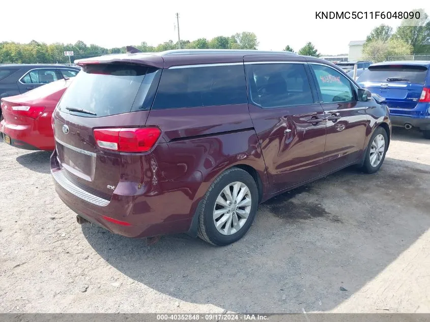 2015 Kia Sedona Ex VIN: KNDMC5C11F6048090 Lot: 40352848