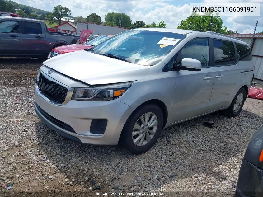 2016 Kia Sedona Lx VIN: KNDMB5C11G6091901 Lot: 40325500