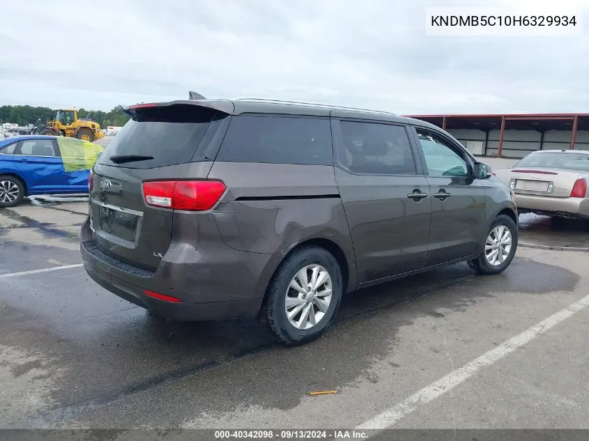 KNDMB5C10H6329934 2017 Kia Sedona Lx