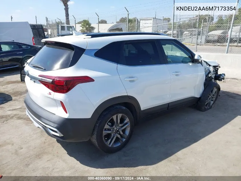 2021 Kia Seltos S VIN: KNDEU2AA6M7173354 Lot: 40360090