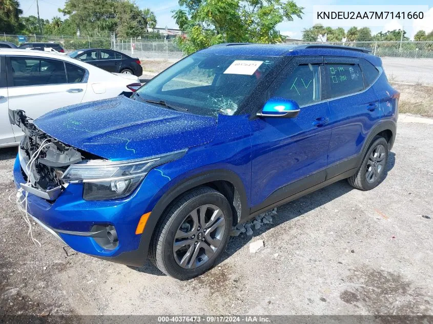 2021 Kia Seltos S VIN: KNDEU2AA7M7141660 Lot: 40376473