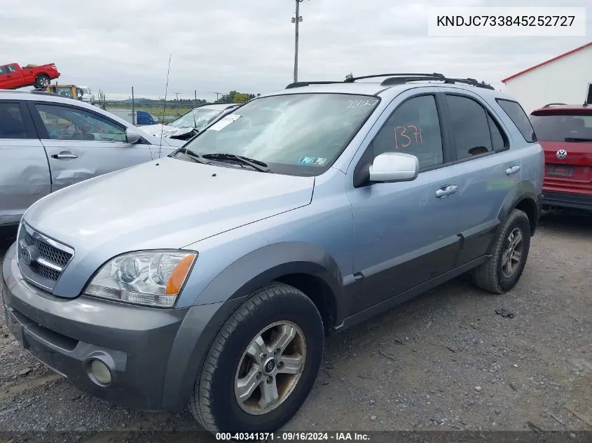 2004 Kia Sorento Lx/Ex VIN: KNDJC733845252727 Lot: 40341371