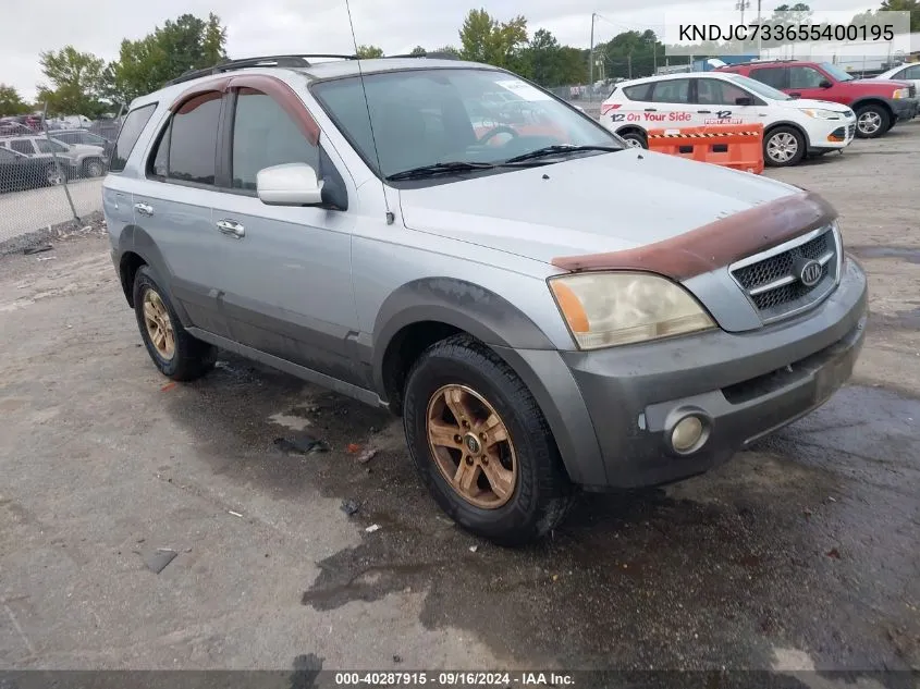 KNDJC733655400195 2005 Kia Sorento Ex/Lx