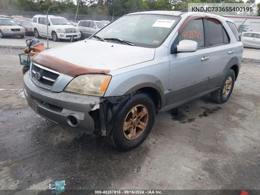 2005 Kia Sorento Ex/Lx VIN: KNDJC733655400195 Lot: 40287915